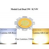 LED COB 28MM - 3W, LUMINA CALD/RECE